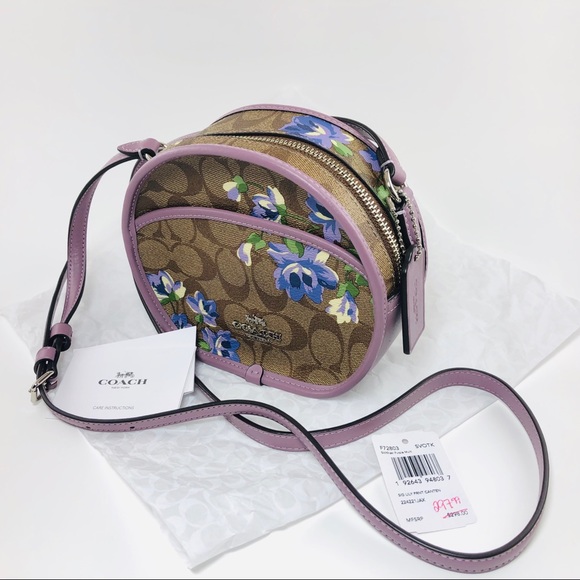 Coach Handbags - Coach Round Floral Purple Purse